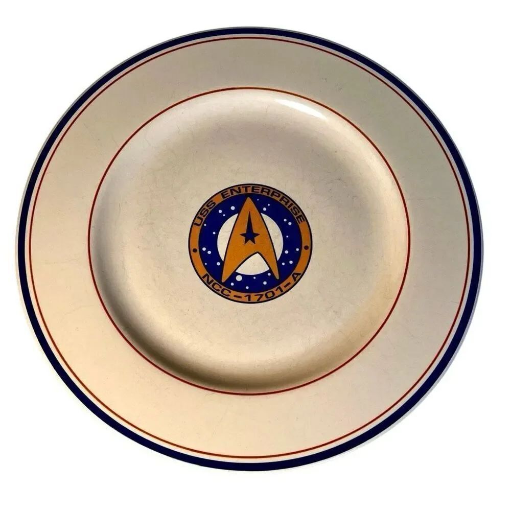 Vintage Pfaltzgraff Star Trek Plate USS ENTERPRISE NCC-1701-A